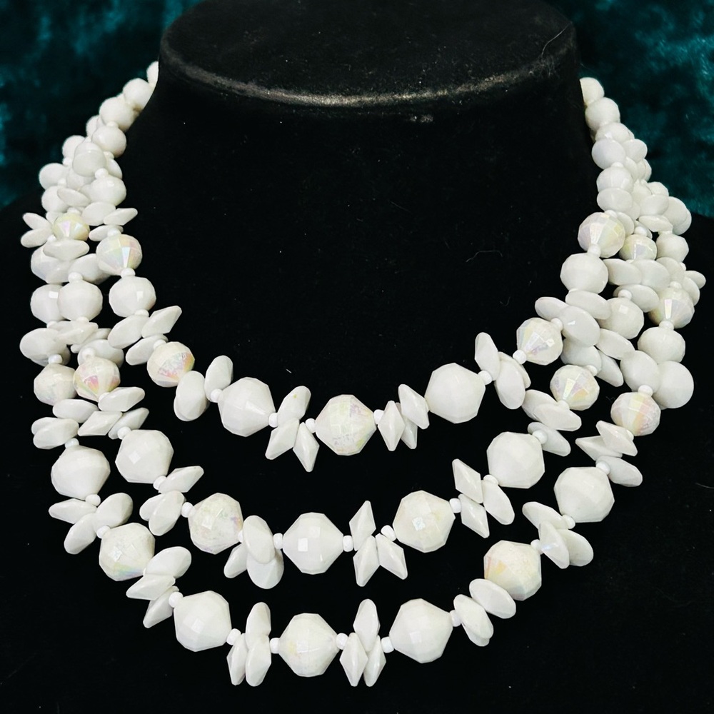 Vintage 3 Strand Necklace W Germany